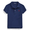 Polo Ralph Lauren Kids' Cotton Mesh Polo Shirt In Newport Navy