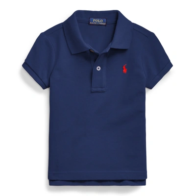 Polo Ralph Lauren Kids' Cotton Mesh Polo Shirt In Newport Navy