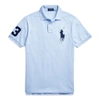 Polo Ralph Lauren Big Pony Mesh Polo Shirt In Austin Blue