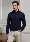Polo Ralph Lauren Cashmere Quarter-zip Sweater In Classic Chairman Navy