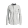 Polo Ralph Lauren Knit Cotton Oxford Shirt In Grey