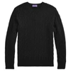 Ralph Lauren Cable-knit Wool-cashmere Sweater In Classic Black