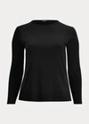 Polo Ralph Lauren Stretch Long-sleeve Tee In Polo Black