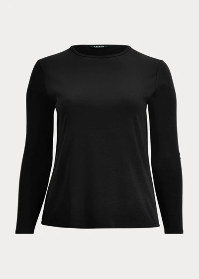 Polo Ralph Lauren Stretch Long-sleeve Tee In Polo Black