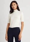 Ralph Lauren Jersey Turtleneck Top In Lauren Navy