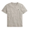 Ralph Lauren Classic Fit Jersey V-neck T-shirt In Dark Vintage Heather