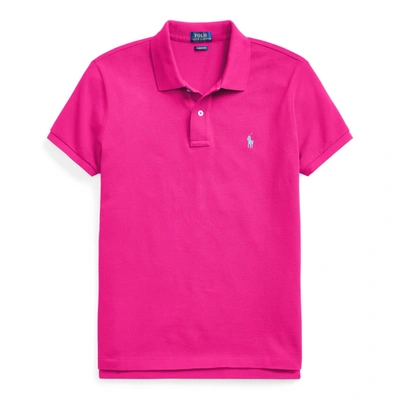 Ralph Lauren Classic Fit Mesh Polo Shirt In Pink Sky