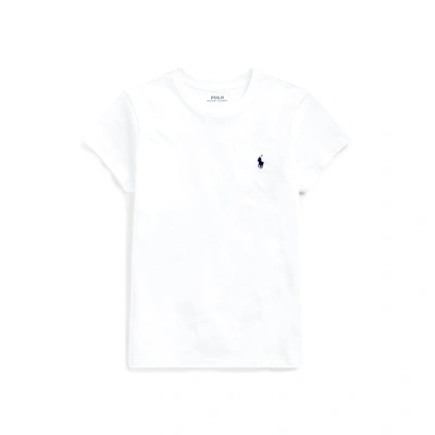 Ralph Lauren Kids' Cotton Crewneck T-shirt In White