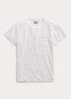 Double Rl Cotton Jersey Pocket T-shirt In White