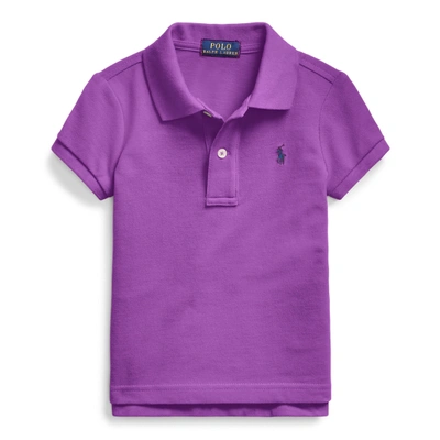 Polo Ralph Lauren Kids' Cotton Mesh Polo Shirt In Paloma Purple