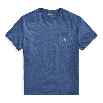 Polo Ralph Lauren Classic Fit Jersey Pocket T-shirt In Derby Blue Heather