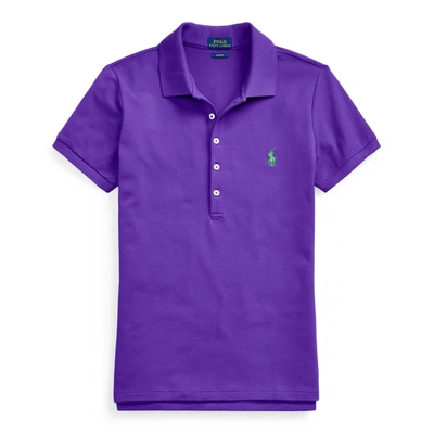 Ralph Lauren Slim Fit Stretch Polo Shirt In Chalet Purple