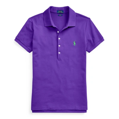 Polo Ralph Lauren Slim Fit Stretch Polo Shirt In Purple