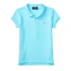 Polo Ralph Lauren Kids' Cotton Polo Shirt In French Turquoise