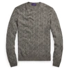 Polo Ralph Lauren Cable-knit Cashmere Sweater In Light Grey Heather