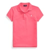 Polo Ralph Lauren Kids' Cotton Mesh Polo Shirt In Hot Pink
