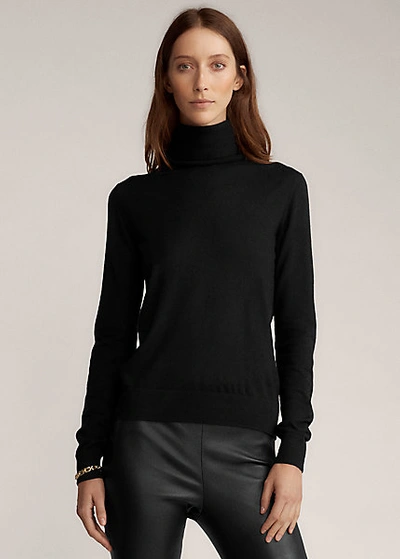 Polo Ralph Lauren Cashmere Turtleneck In Black