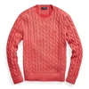 Ralph Lauren Cable-knit Cotton Sweater In Rouge