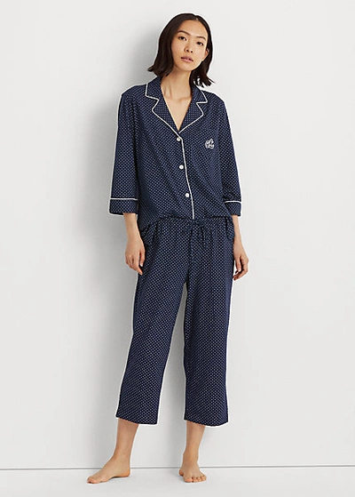 Ralph Lauren Cotton Capri Sleep Set In Navy