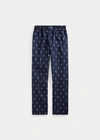 Polo Ralph Lauren Allover Pony Pajama Pant In Black