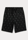 Polo Ralph Lauren Signature Pony Sleep Short In Polo Black/active Grey
