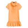 Polo Ralph Lauren Kids' Cotton Mesh Polo Dress In Key West Orange