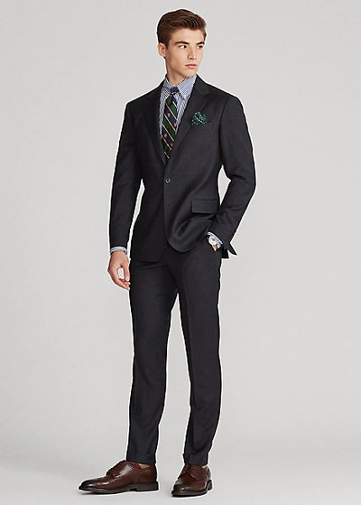 Ralph Lauren Polo Wool Twill Suit In Charcoal