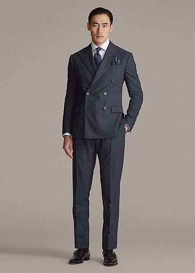 Ralph Lauren Kent Glen Plaid Wool Twill Suit In Navy And Blue And Black