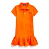 Polo Ralph Lauren Kids' Cotton Mesh Polo Dress In Sailing Orange