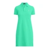 Ralph Lauren Cotton Mesh Polo Dress In Sunset Green
