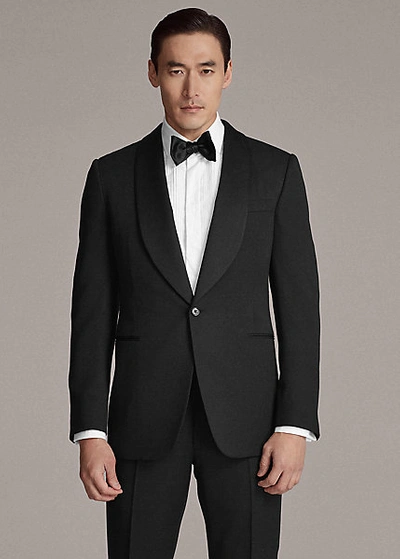 Ralph Lauren Gregory Handmade Barathea Shawl Tuxedo In Black