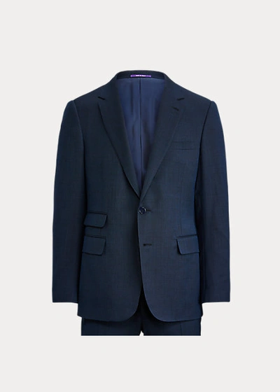 Ralph Lauren Gregory Stretch Birdseye Suit In Royal And Black