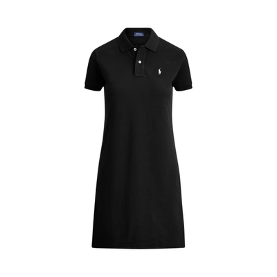Polo Ralph Lauren Cotton Mesh Polo Dress In Polo Black