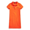 Polo Ralph Lauren Kids' Cotton Mesh Polo Dress In Sailing Orange