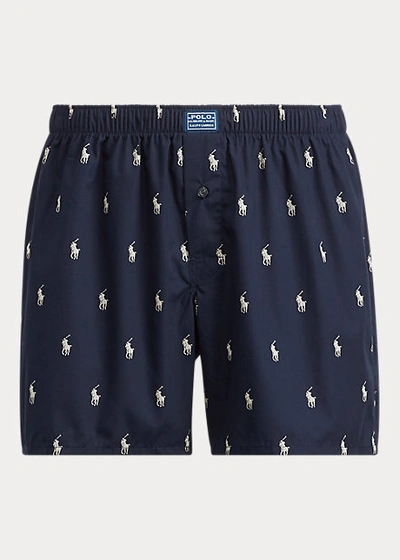 Polo Ralph Lauren Allover Pony Boxer In Black