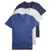 Polo Ralph Lauren Classic V-neck Undershirt 3-pack In Blue, Grey & Navy