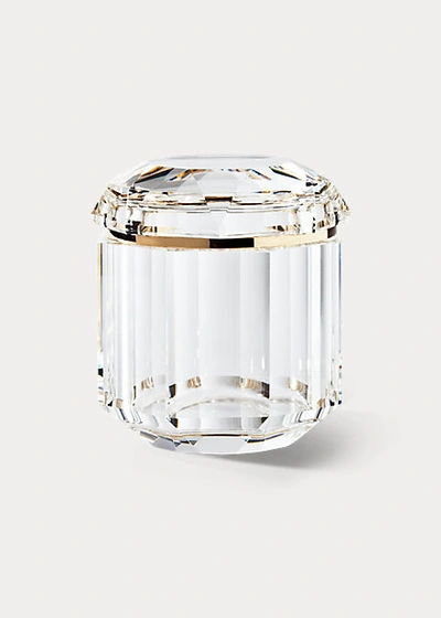 Ralph Lauren Leigh Clear Crystal Jar In Clear/brass