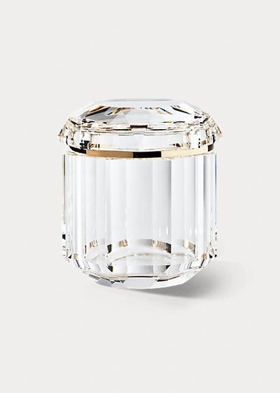Polo Ralph Lauren Leigh Clear Crystal Jar In Clear/brass