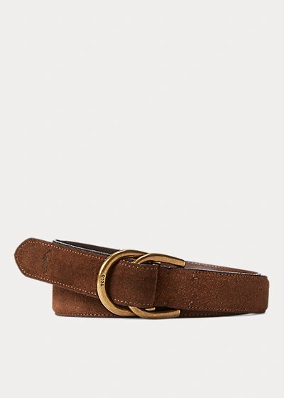 Polo Ralph Lauren Suede D-ring Belt In Brown