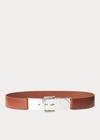 Polo Ralph Lauren Leather Letter-opener Belt In Rl Gold