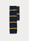 Polo Ralph Lauren Striped Knit Silk Tie In Navy/green