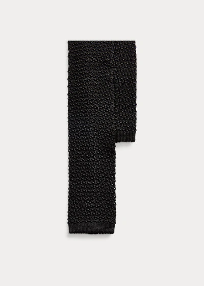 Polo Ralph Lauren Knit Silk Tie In Silver