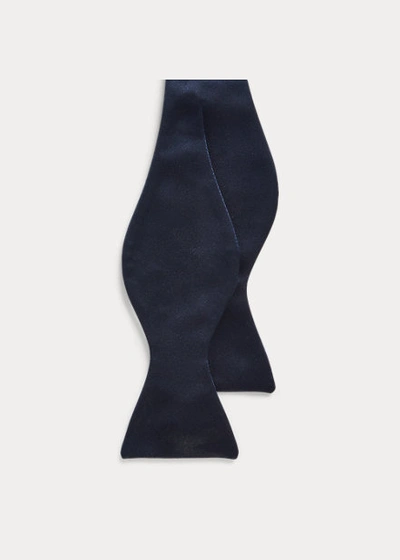 Polo Ralph Lauren Silk Satin Bow Tie In Dark Navy