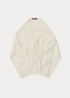 Polo Ralph Lauren Cable Cashmere Poncho Scarf In Chic Cream