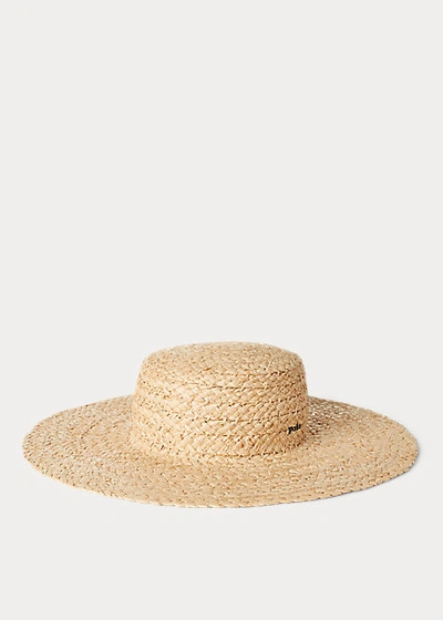Polo Ralph Lauren Braided Raffia Straw Hat In Natural