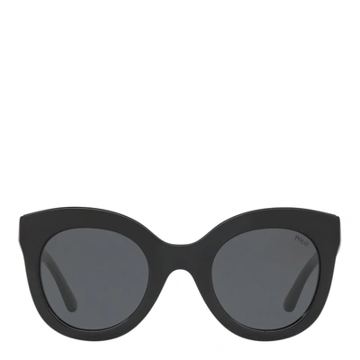 Ralph Lauren Butterfly Sunglasses In Shiny Black