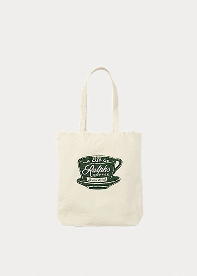 Polo Ralph Lauren Ralph's Coffee Tote Bag In Cream/green