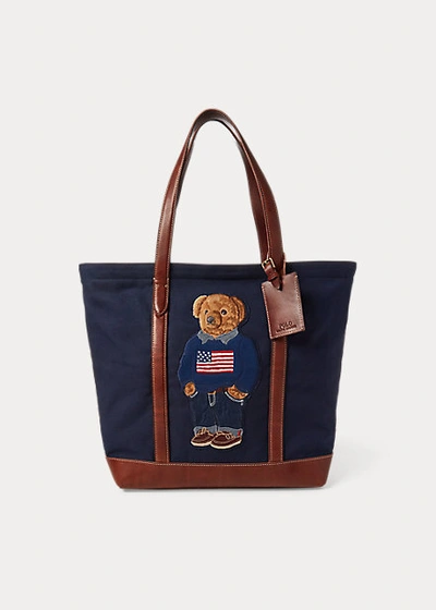 Ralph Lauren 50th Anniversary Tote Bag In Navy