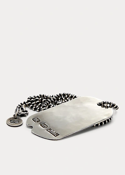 Double Rl Silver Dog-tag Necklace