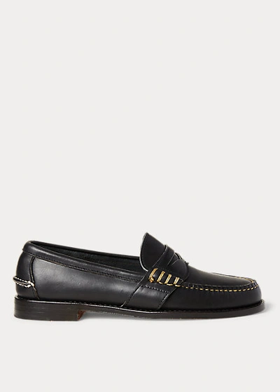 Polo Ralph Lauren Edric Leather Penny Loafer In Black